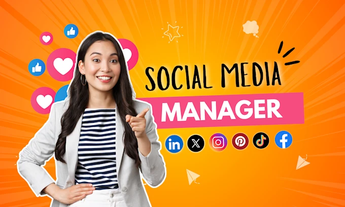 I will be your social media manager, content creator and growth expert